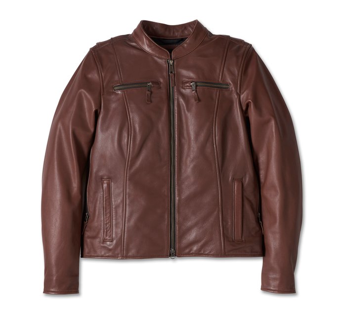 Women's Brown Leather Motorcycle Jacket – Classic Biker Style