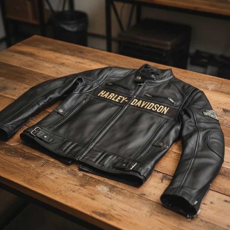 Men's Black Genuine Leather Motorcycle Jacket – Classic Biker Style