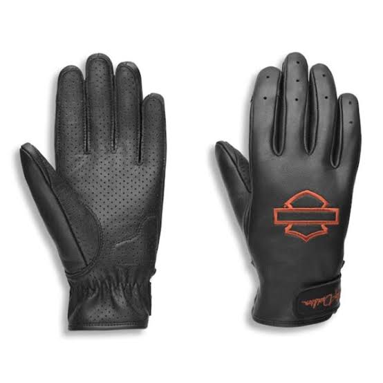 Black Perforated Motorcycle Gloves – Biker Riding Gloves