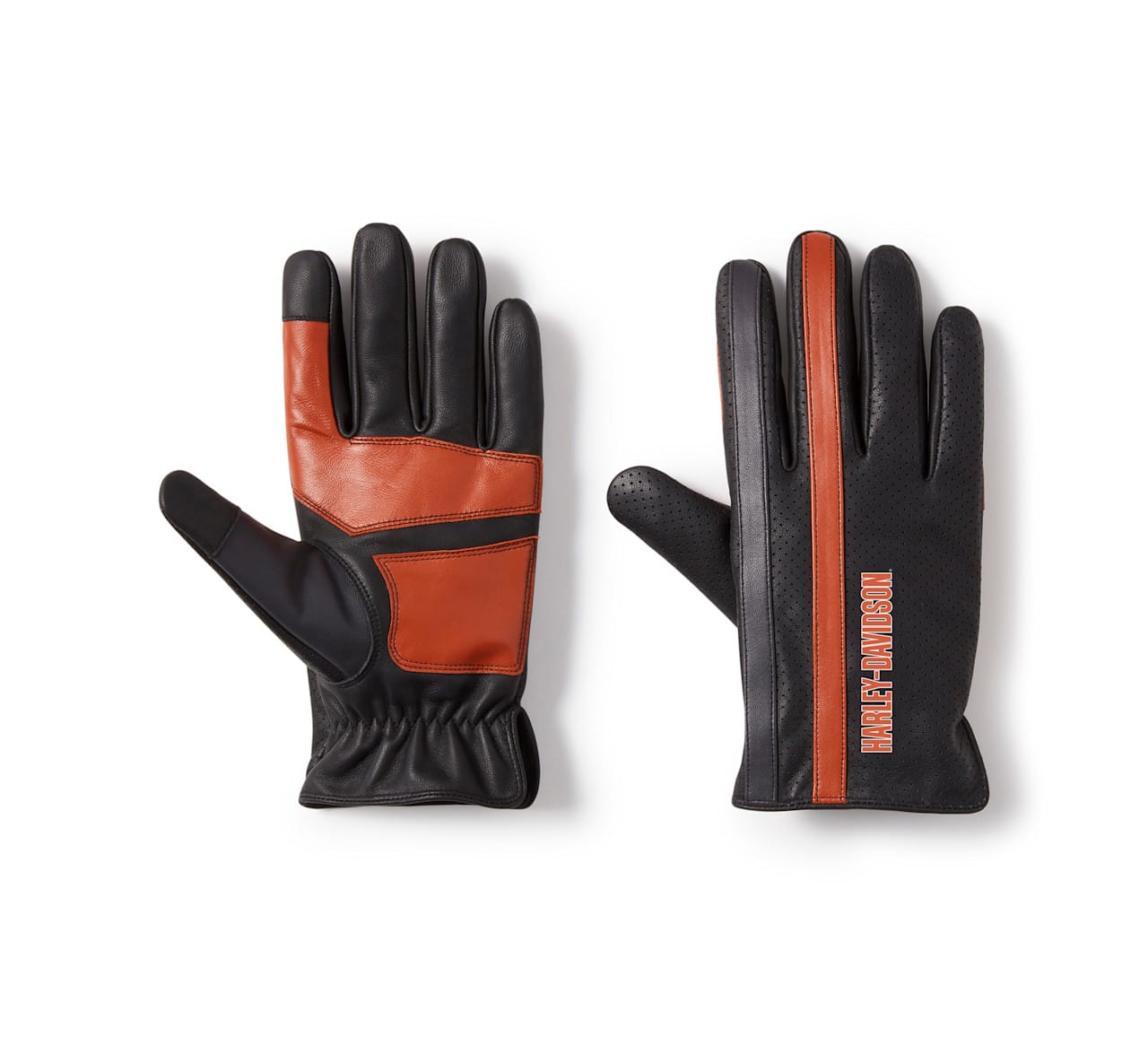 Black & Red Leather Motorcycle Gloves – Biker Riding Gloves