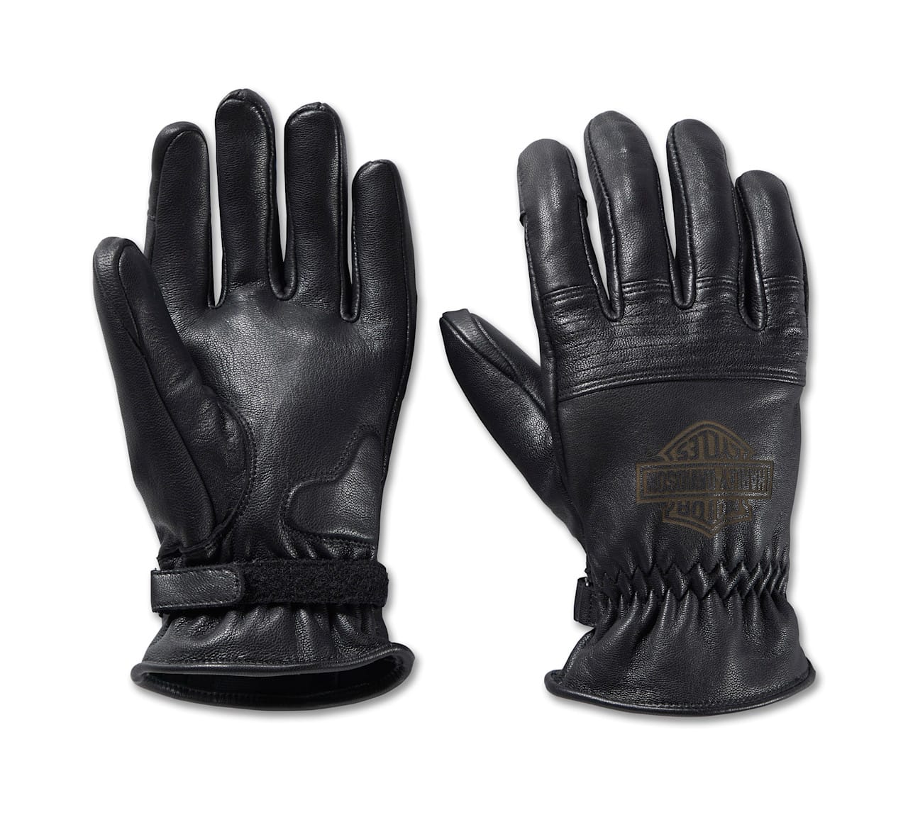 Black Leather Motorcycle Gloves – Classic Biker Riding Gloves