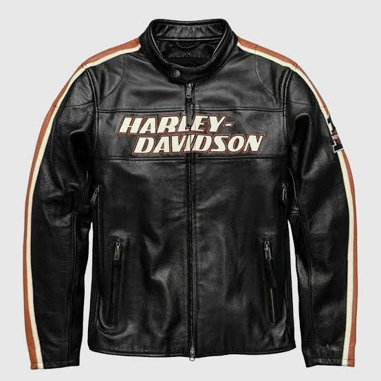 Men's Black Leather Motorcycle Jacket – Harley Style